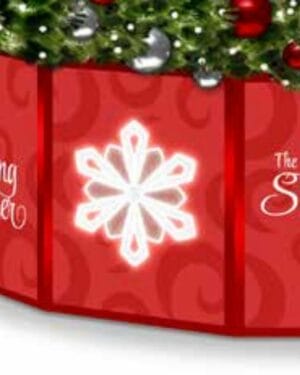 4' Panel Tree Base Skin With Illuminated Snowflakes