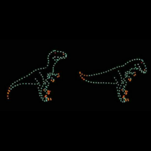 7' Animated Raptor Holiday Light Display