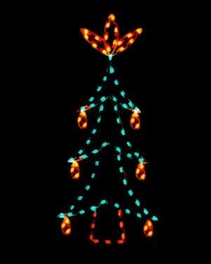 7' Carrot Tree Holiday Light Display