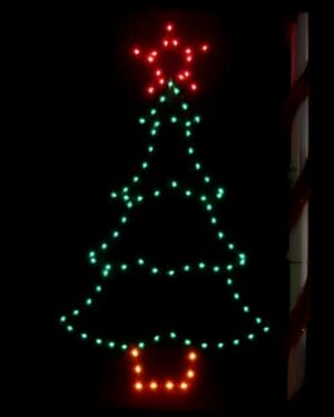 7' Fantasy Christmas Tree Pole Mount Holiday Light Display
