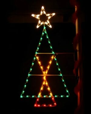 7' X Christmas Tree Pole Mount Holiday Light Display