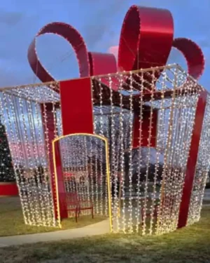 17' Walkthrough Package With Film Bow Holiday Light Display