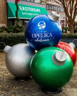 Giant Fiberglass Ornament Stack