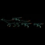 8' Animated Raptor Attack Holiday Light Display