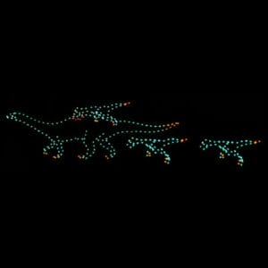 8' Animated Raptor Attack Holiday Light Display