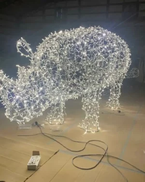3D Rhinoceros Light Display