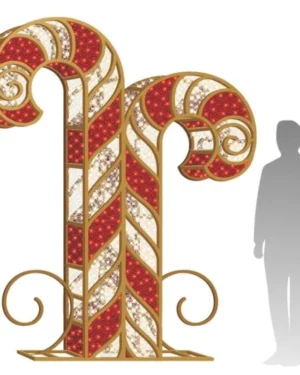 6' LED Candy Cane Light Up Dimensional Display
