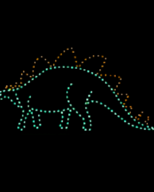 9' Animated Stegosaurus Holiday Light Display