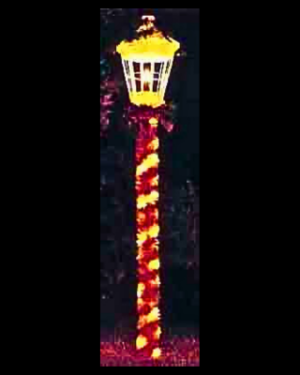 9' Lamppost With Lantern Holiday Light Display