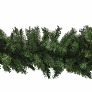 9 ft Taiga Evergreen commercial Christmas garland with realistic green foliage