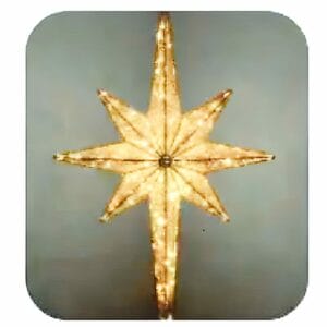 3' Gold Moravian Star Tower Christmas Tree Topper