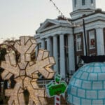 10' Shimmering Snowflake Dimensional Display