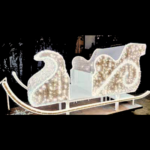 10' Santa's Garland Sleigh Holiday Light Display