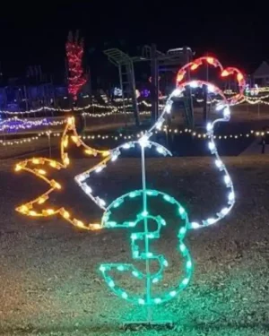 8' Twelve Days Of Christmas - Day 3 Holiday Light Display