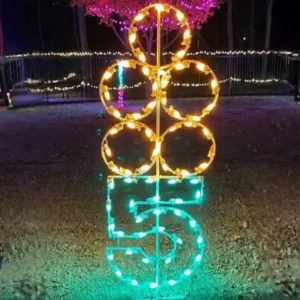 8' Twelve Days Of Christmas - Day 5 Holiday Light Display