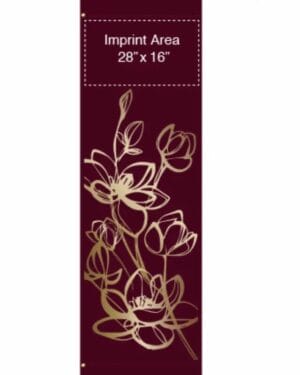 Gold Flower Silhouette Street Banner