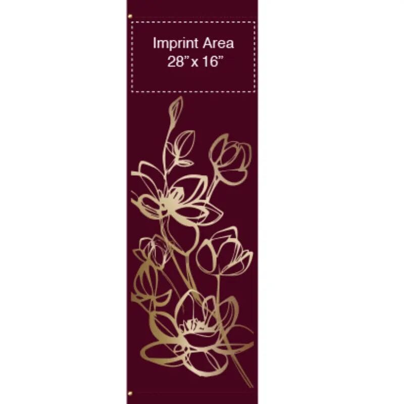 Gold Flower Silhouette Street Banner
