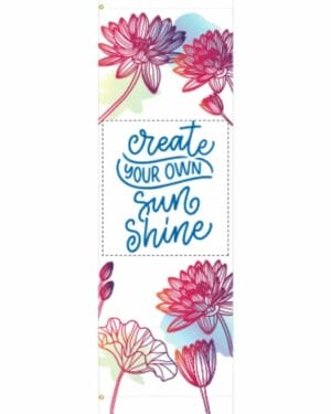 Floral Spring Sketch Street Banner
