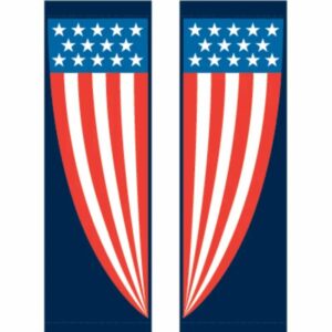 Red White And Blue Patriotic Goblet Drapes Street Banner Set 10310