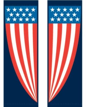 Red White And Blue Patriotic Goblet Drapes Street Banner Set 10310