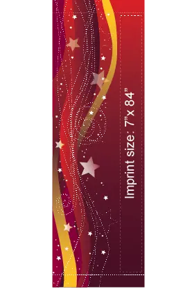 Red And Gold Streamers Street Banner 11940