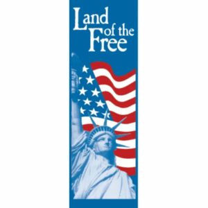 PATRIOTIC LAND OF THE FREE STREET BANNER