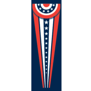 Red White And Blue Patriot Cone Street Banner 10214