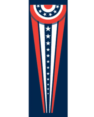 Red White And Blue Patriot Cone Street Banner 10214