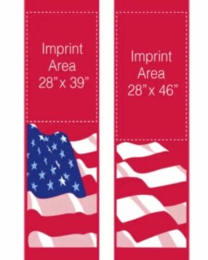Red Patriot Flag Street Banner Set 07308