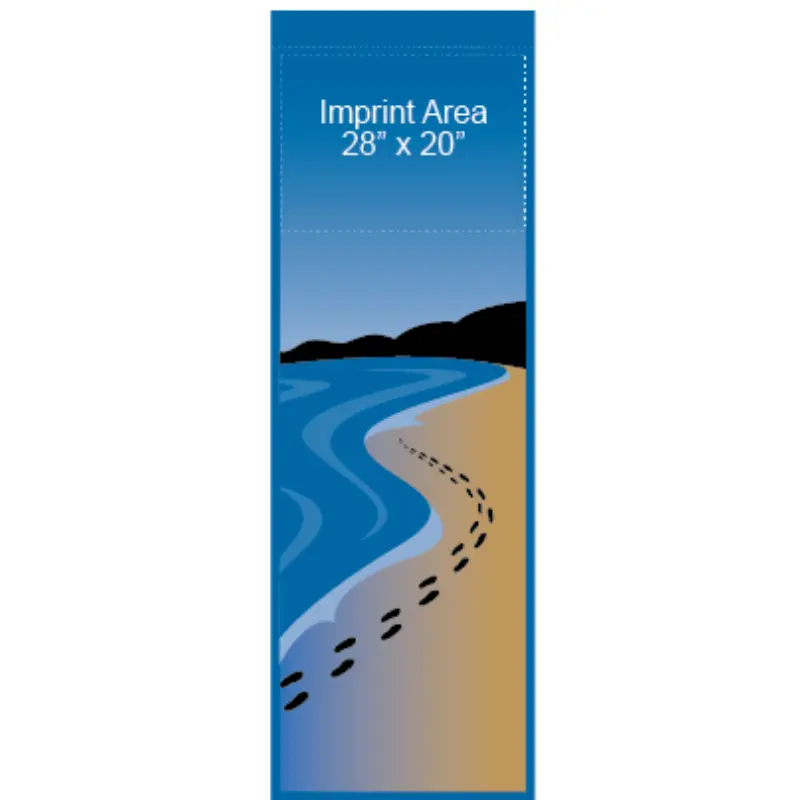 Footprints On Beach Street Banner 09309_30x94