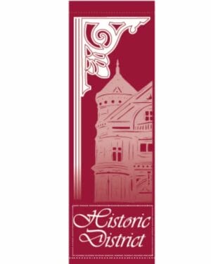 Historic Town District Street Banner 13119_30x94