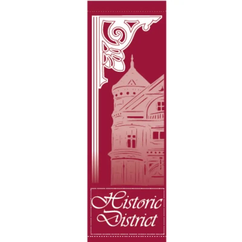 Historic Town District Street Banner 13119_30x94