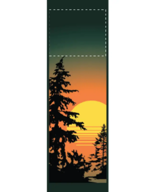 Autumn Lake Sunset Street Banner 06307