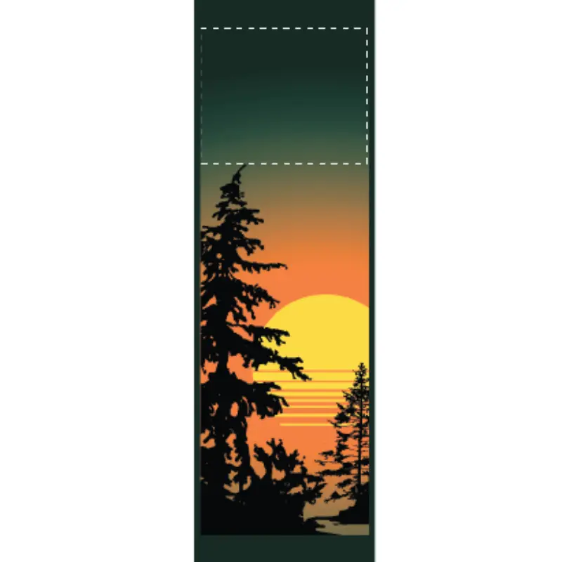 Autumn Lake Sunset Street Banner 06307