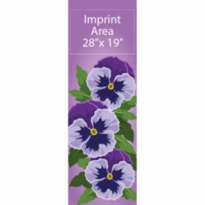 Purple Pansies Street Banner 18902