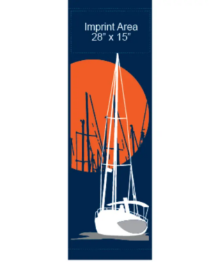 Sailing In Harbor Sun Street Banner 14201