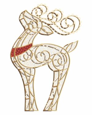 Reindeer Icon Dimensional Display for Christmas