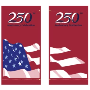 America 250 Red Flag Double Banner
