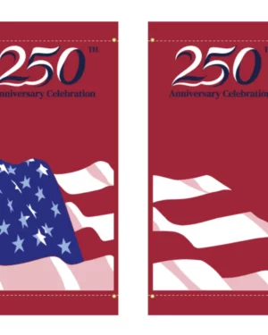 America 250 Red Flag Double Banner