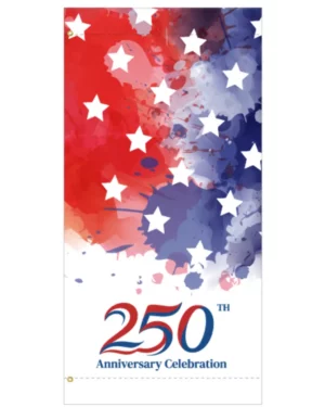 America 250 Paint Splatter Banner