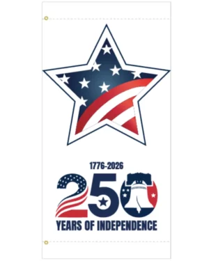 America 250 White Star Banner