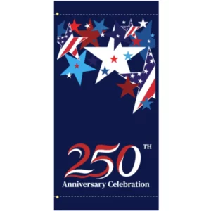 America 250 Dark Blue Stars Banner