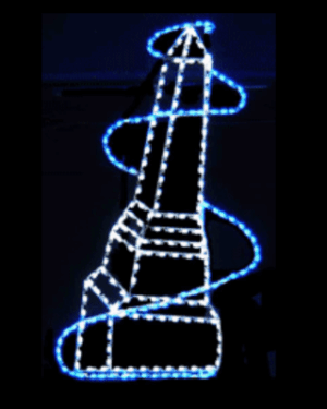 10' Animated Grave Monument Halloween Light Display