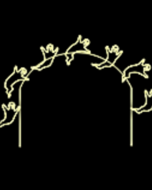 13' Ghost Arch Halloween Light Display