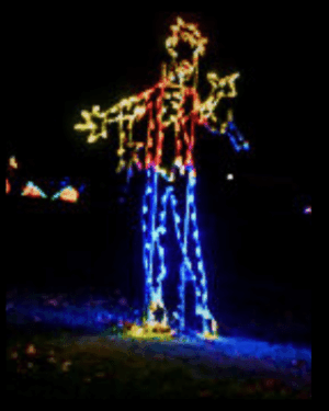 7' Animated Boy Zombie Halloween Light Display