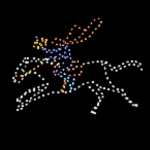 7' Headless Horseman Halloween Light Display