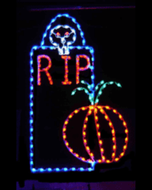 7.5' RIP Tombstone Halloween Light Display