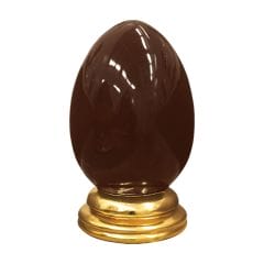 2' Chocolate Easter Egg With Base Fiberglass Display