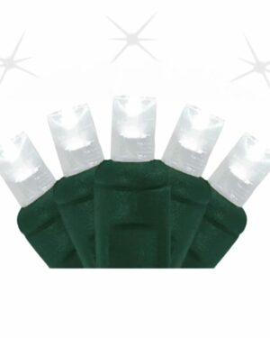 5MM 50 LIGHT LED PURE WHITE TWINKLE MINI LIGHT STRINGS