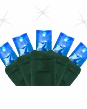 5MM 50 LIGHT LED BLUE STROBE LIGHT STRINGS